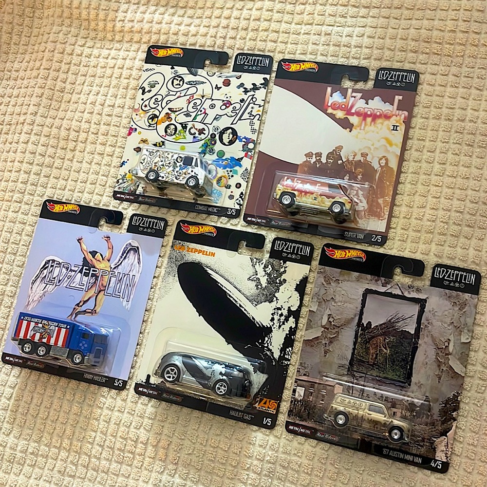Led Zeppelin Hot Wheel set of 5 (complete set)